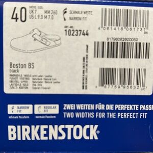 Birkenstock black leather, exquisite Boston clogs